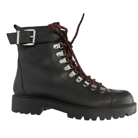 Charles David Women's Resistance Leather Combat Boots