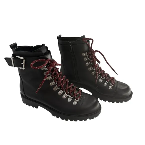 Charles David Women's Resistance Leather Combat Boots