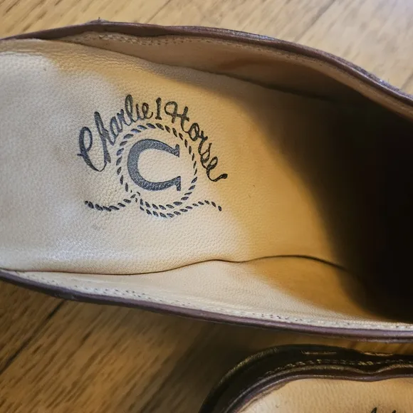 Charlie 1 Horse Leather Mules Size 7