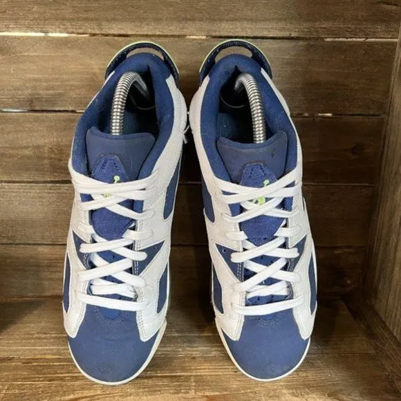 Childrens Kids Nike Jordan 6 Retro Low Seahawks Basketball Shoes Sneakers Size 7