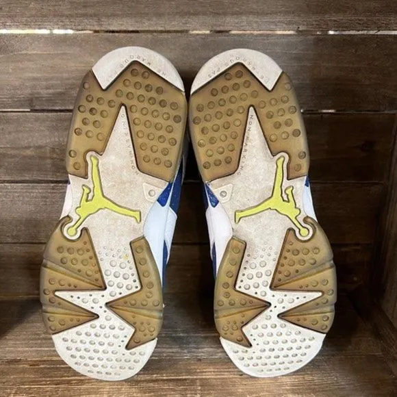 Childrens Kids Nike Jordan 6 Retro Low Seahawks Basketball Shoes Sneakers Size 7