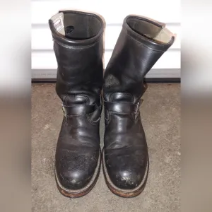Chippewa Engineer Biker #27899 High 11&quot; Blk Steel Toe Men's Boots Made in USA 9D