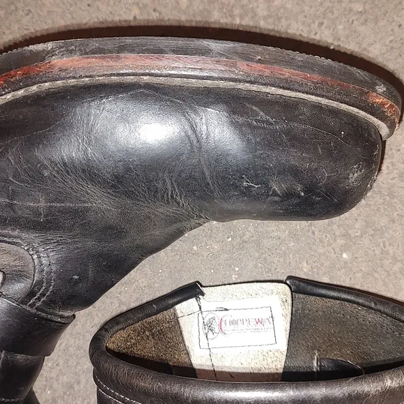 Chippewa Engineer Biker #27899 High 11&quot; Blk Steel Toe Men's Boots Made in USA 9D