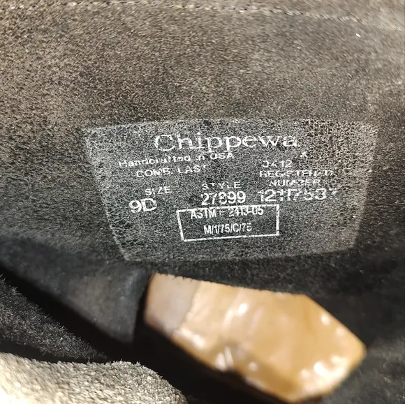 Chippewa Engineer Biker #27899 High 11&quot; Blk Steel Toe Men's Boots Made in USA 9D