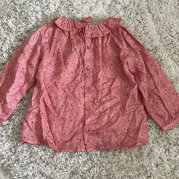 Chloe Paisley Peasant Blouse &amp; Corduroy Pinafore Set