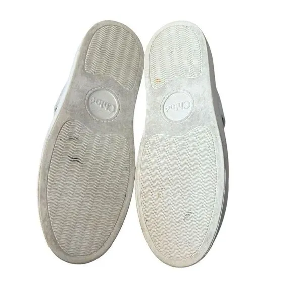 Chloe Lauren Logo Slip On Strap Sneakers Size 39 US 8