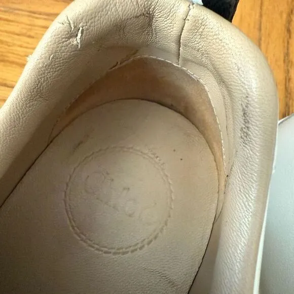 Chloe Lauren Logo Slip On Strap Sneakers Size 39 US 8