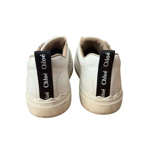 Chloe Lauren Logo Slip On Strap Sneakers Size 39 US 8