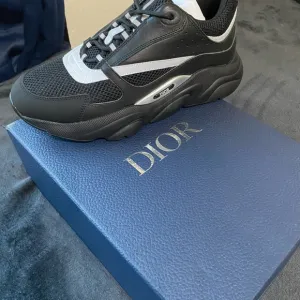 Christian Dior B22 Men's Black and White Reflective Sneakers
