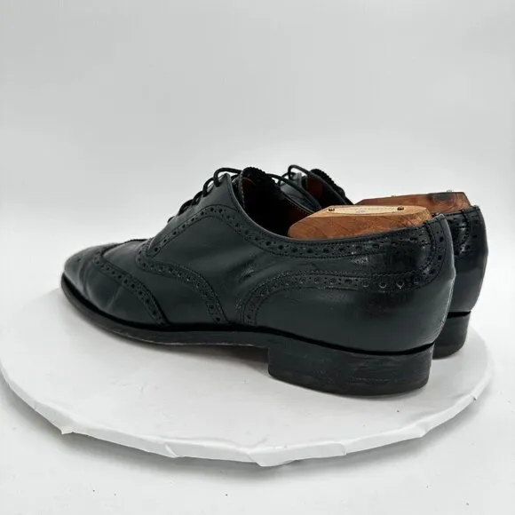 Church's English Premium Grade Men Size 8 D Black Leather Wingtip Dress Shoes
