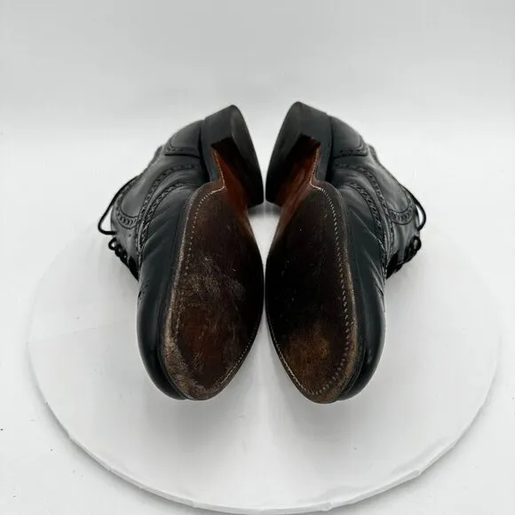 Church's English Premium Grade Men Size 8 D Black Leather Wingtip Dress Shoes