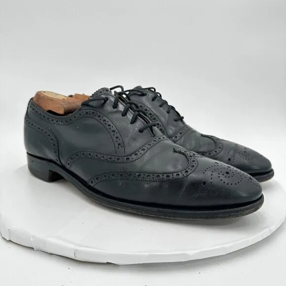 Church's English Premium Grade Men Size 8 D Black Leather Wingtip Dress Shoes