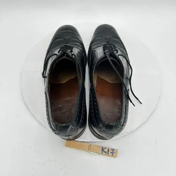 Church's English Premium Grade Men Size 8 D Black Leather Wingtip Dress Shoes