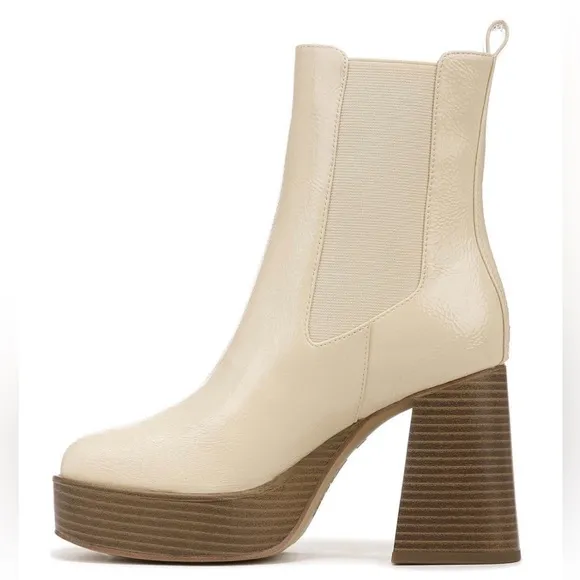 CIRCUS NY Patent Leather Stace Platform Boot Eggshell