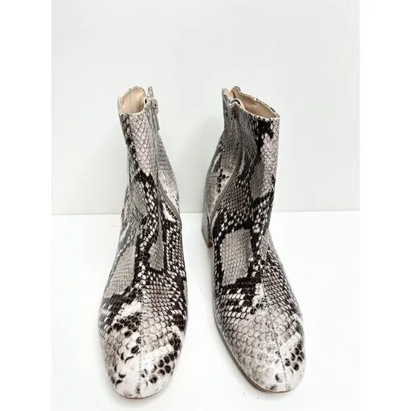 CL by Chinese Laundry Boots Womens Size 6 Daria Snakeskin Embossed Booties NEW