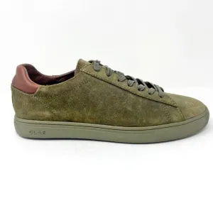 Clae Bradley Hiking Green Waxed Suede Mens Casual Sneakers