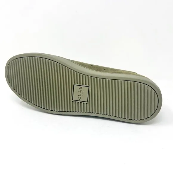 Clae Bradley Hiking Green Waxed Suede Mens Casual Sneakers