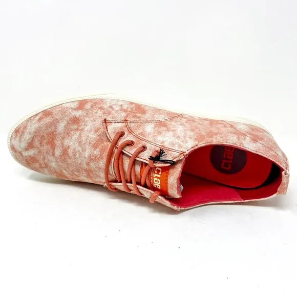 Clae Ellington Textile Fire Tie Dye Canvas Mens Premium Casual Sneakers