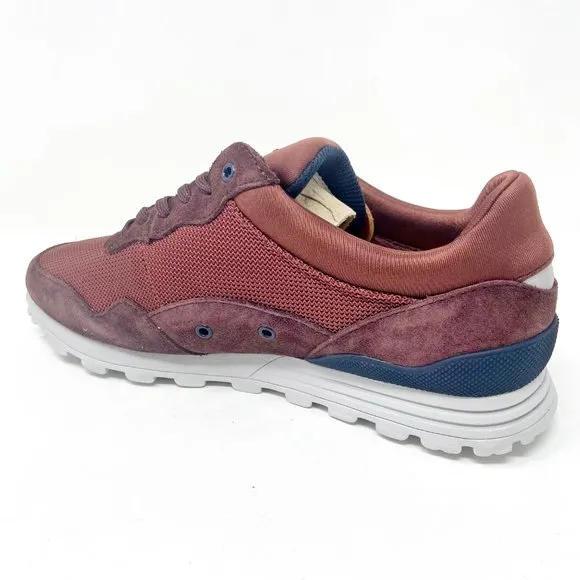 Clae Hoffman Oxblood Suede Mesh Mens Casual Sneakers