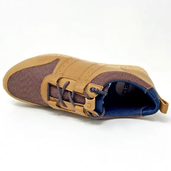 Clae Mills Grizzly Leather Nylon Canvas Mens Casual Sneakers