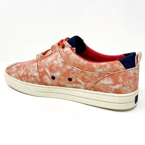 Clae Newman Fire Tie Dye Red Canvas Mens Casual Premium Shoes