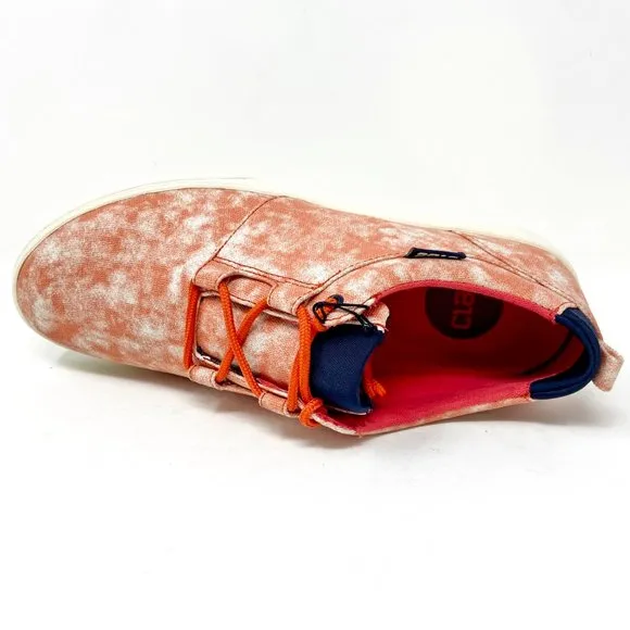 Clae Newman Fire Tie Dye Red Canvas Mens Casual Premium Shoes