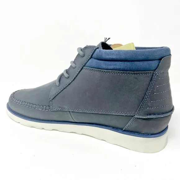 Clae Romare Hi Vibram Pavement Leather Gray Mens Premium Casual Sneakers