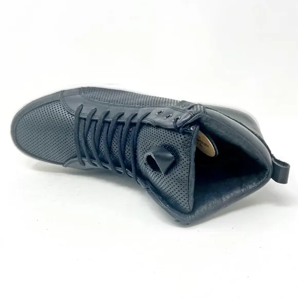 Clae Russell 07 Black Perf Leather Mens Casual Sneakers