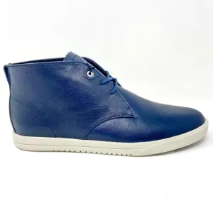 Clae Strayhorn Leather Navy Leather Mens Casual Sneakers