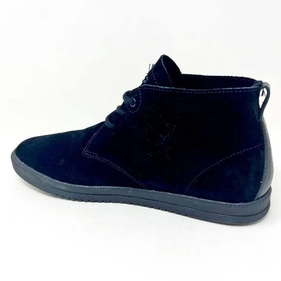 Clae Strayhorn Unlined Black Black Suede Mens Casual Sneakers