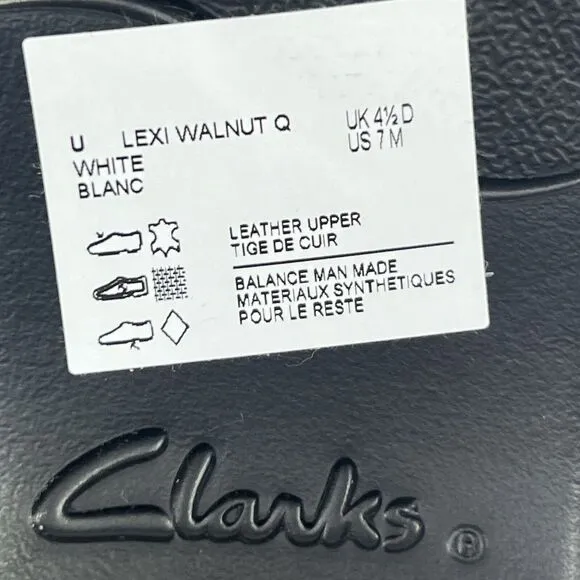 Clarks Bendables Womens Lexi Walnut Q White Sandals Summers Comfy Walk Shoes 7M