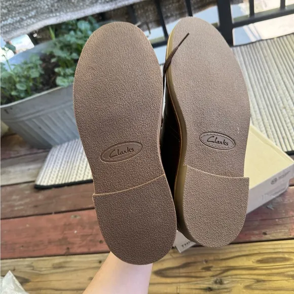 Clarks Brown Chukka Boots with Distressed Leather