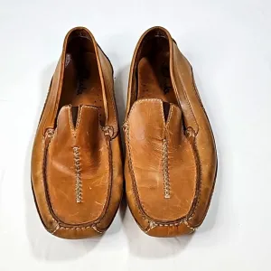 Clarks England Mens Tan Leather Loafers Size 10.5