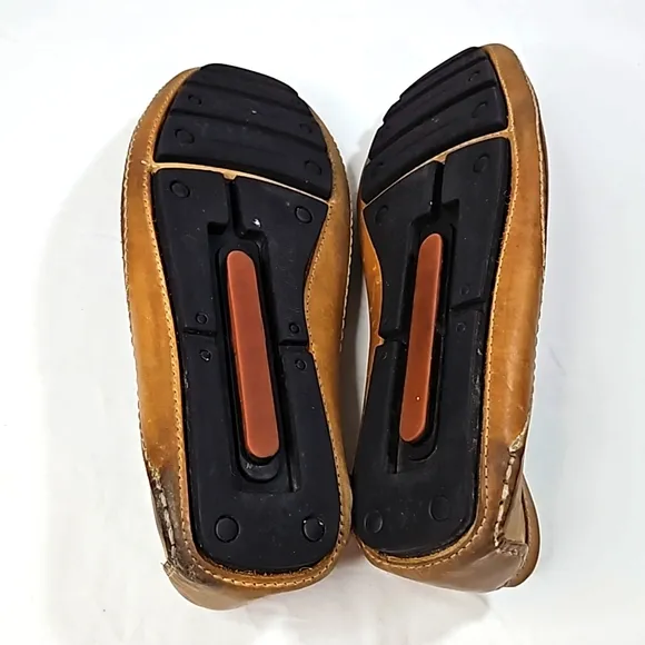 Clarks England Mens Tan Leather Loafers Size 10.5