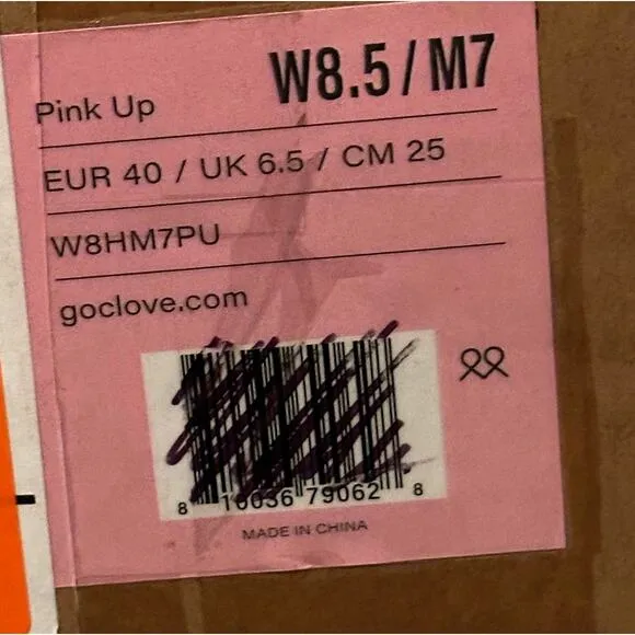 Clove Comfort Nursing/Healthcare Shoes Pink Up Sneakers Women W8.5/M7 Men NWB