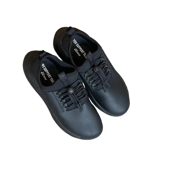 Clove Lace Up Comfort Nursing Healthcare Classic Shoes Black Size 6.5W NWOB