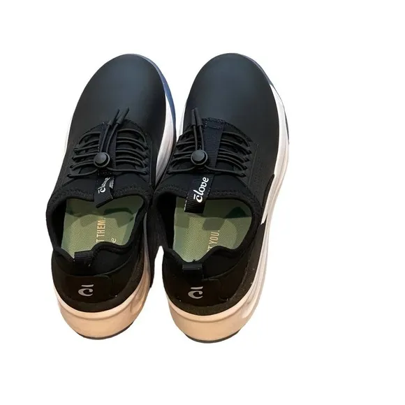 Clove Lace Up Comfort Nursing Healthcare Night Shift Shoes Black White Size 6.5W