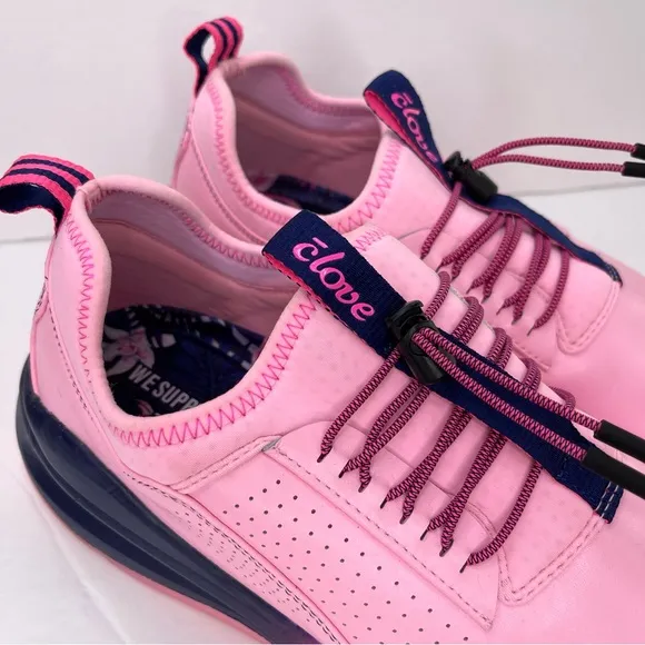 CLOVE Limited Edition NEW Healthcare Nursing Sneakers Miami Night Pink Size 9.5