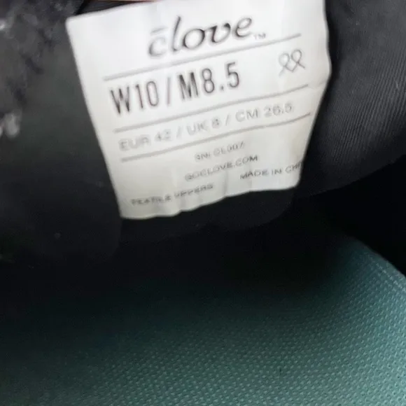 Clove Nursing Black White Shoes Size 10