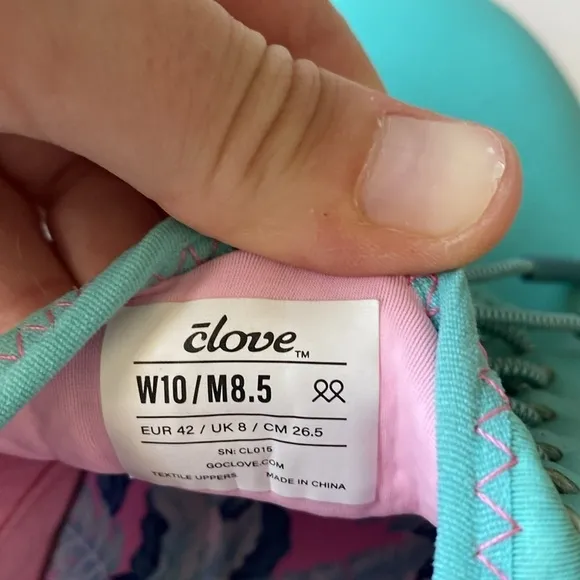 Clove nursing sneakers tennis shoes turquoise women’s 10 EUC