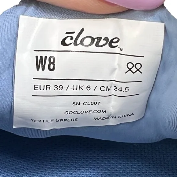 Clove NWOB Women's Grey Matter Comfort Nursing Shoes White Blue Size 8