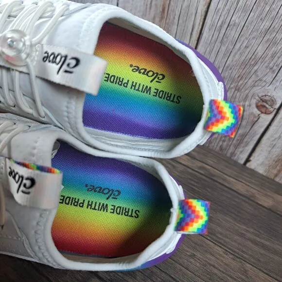 Clove Rainbow Soul Limited Edition Pride Nursing Shoes w/Accessories Women's 6.5