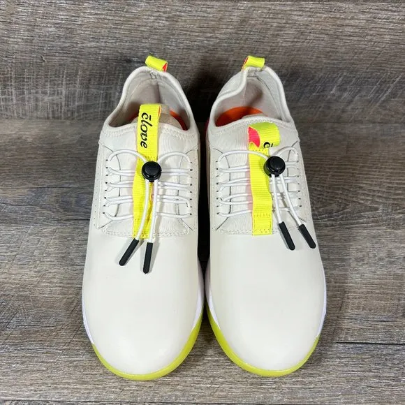 Clove Shoes LEMON AID Pale Yellow Pink Nursing Healthcare Sneakers W 8.5 / M 7
