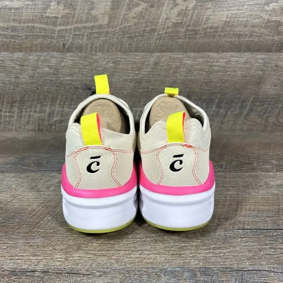 Clove Shoes LEMON AID Pale Yellow Pink Nursing Healthcare Sneakers W 8.5 / M 7