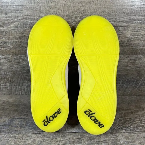 Clove Shoes LEMON AID Pale Yellow Pink Nursing Healthcare Sneakers W 8.5 / M 7