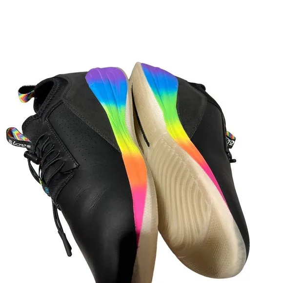 Clove Shoes Men’s 13 Black Rainbow Sneakers Healthcare Nursing Pride Colorful