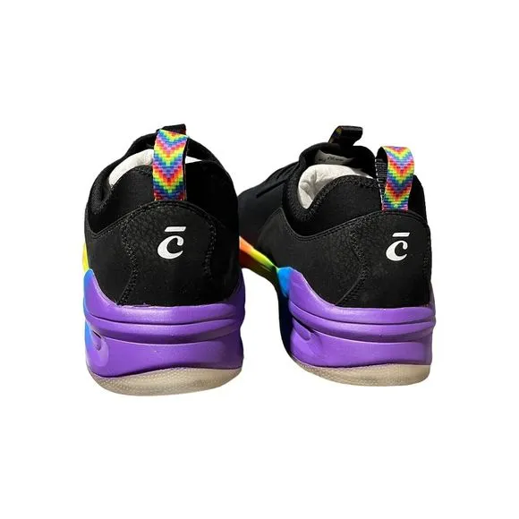 Clove Shoes Men’s 13 Black Rainbow Sneakers Healthcare Nursing Pride Colorful