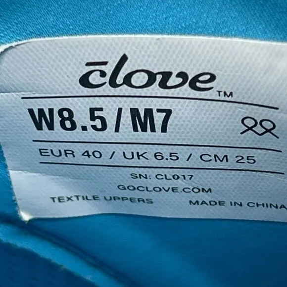 Clove Shoes Womens Size 8.5 Electric Neon Blue Nurse Sneakers Comfort Nursing