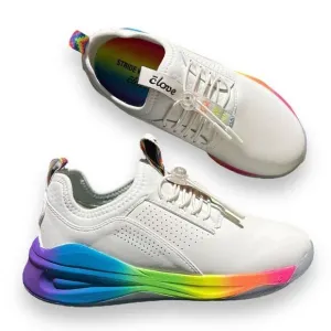 Clove Sneakers WMNS Size 6 Shoes Healthcare Nurse Rainbow Pride White Walk