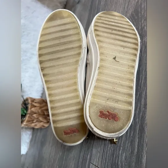 Coach C115 Sneakers With Sequins And Star Patches. Size 5